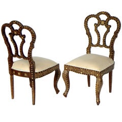 Wood and Bone Inlaid Chairs - IF 4