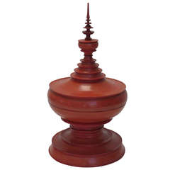 Burmese Lacquered Offering Vessel