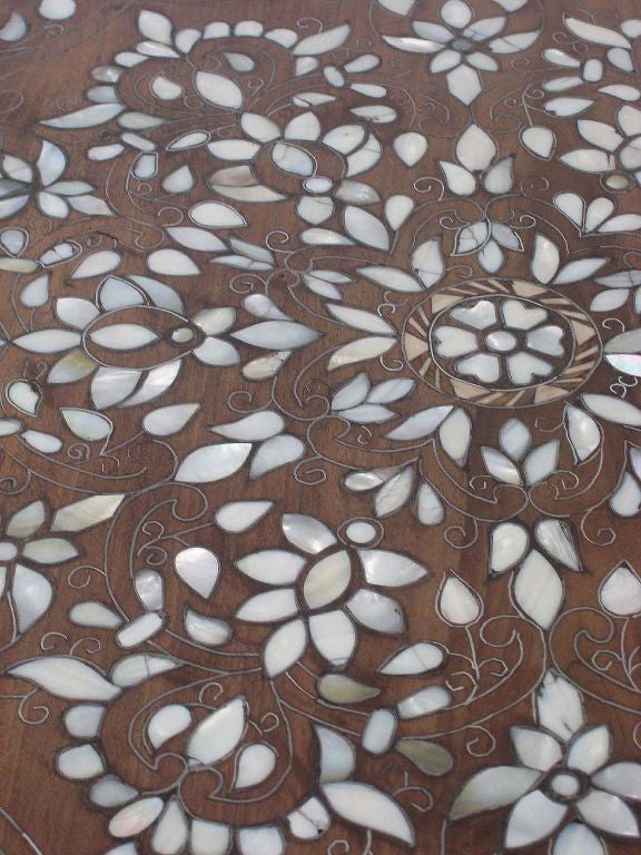 Mother of pearl inlay table