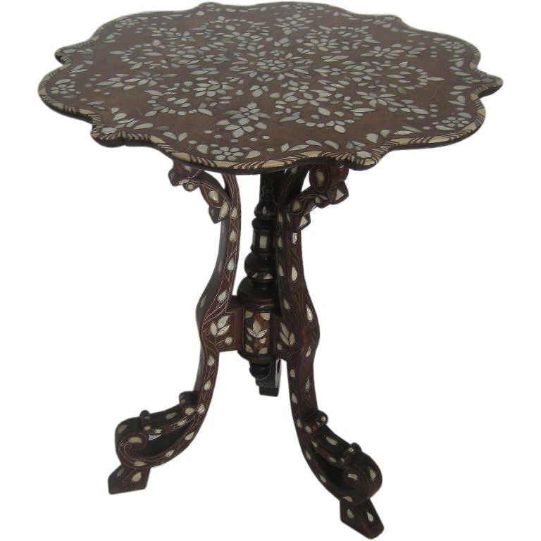 Mother of Pearl Inlay Table For Sale