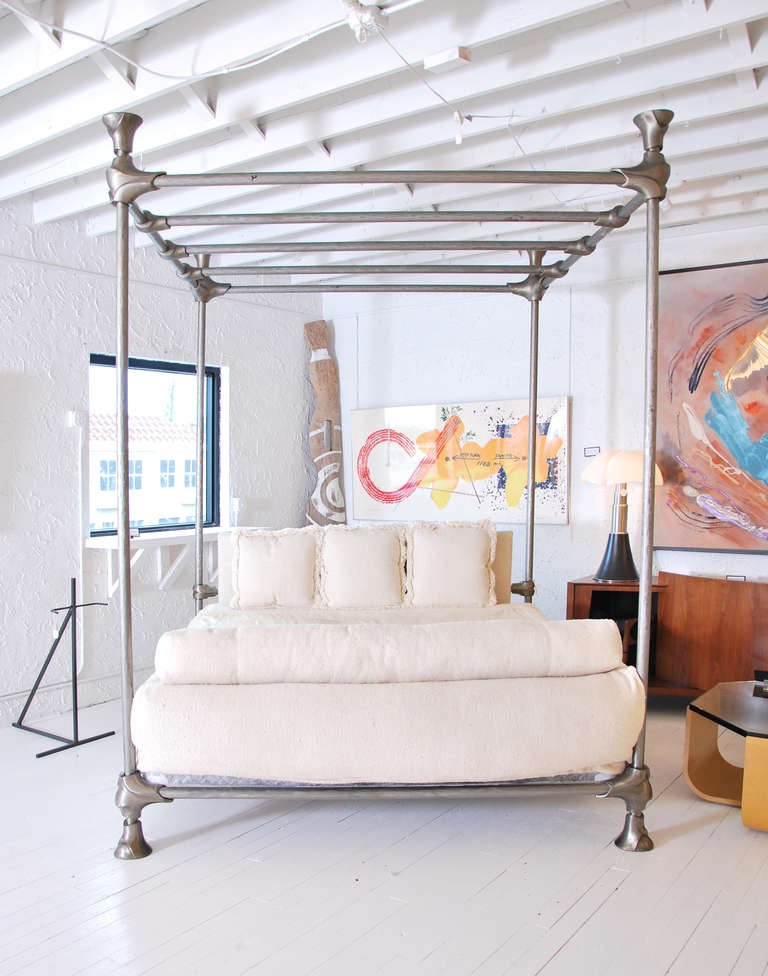 metal canopy bed california king