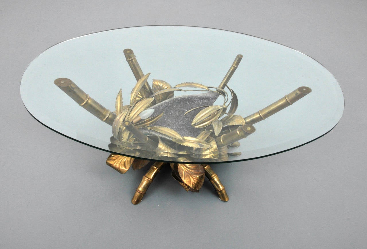 Modern Christian Techoueyres Coffee Table with Agate Decoration