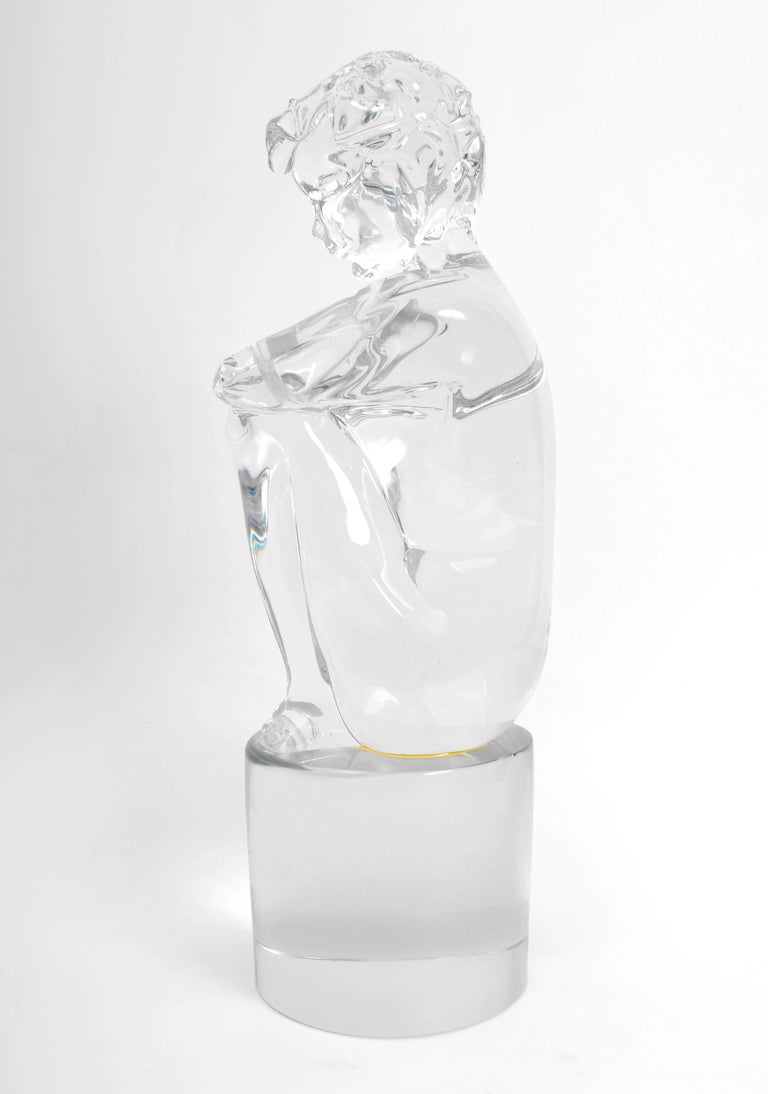 Blown glass sculpture of seated figure by Loredano Rosin, Murano, Italy. Signed.

*Notes: There is no sales tax on this item if it is being shipped out of the state of Florida (Objects20c/Objects In The Loft will need a copy of the shipping