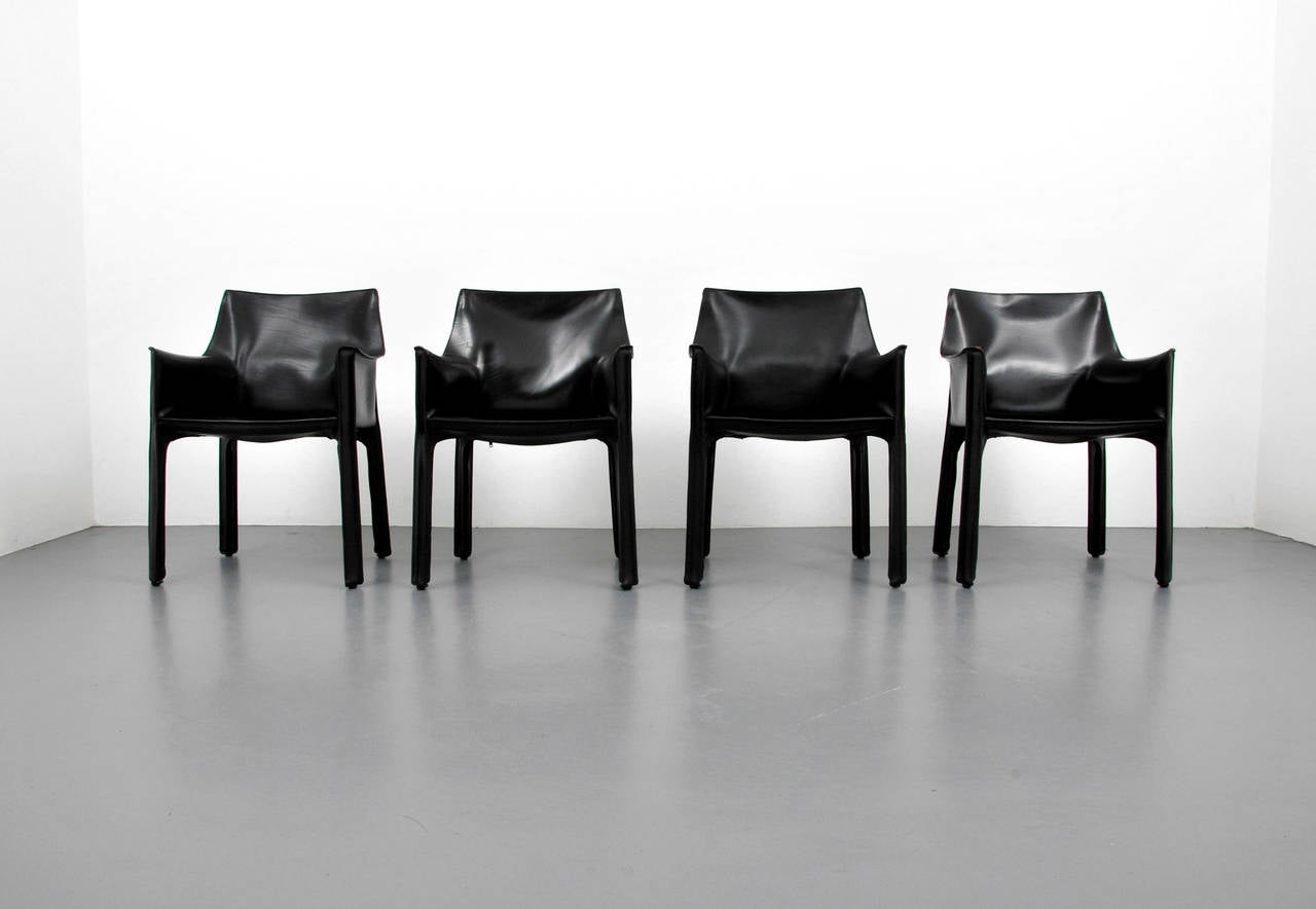 Modern Mario Bellini Leather Chairs and Acerbis International Table