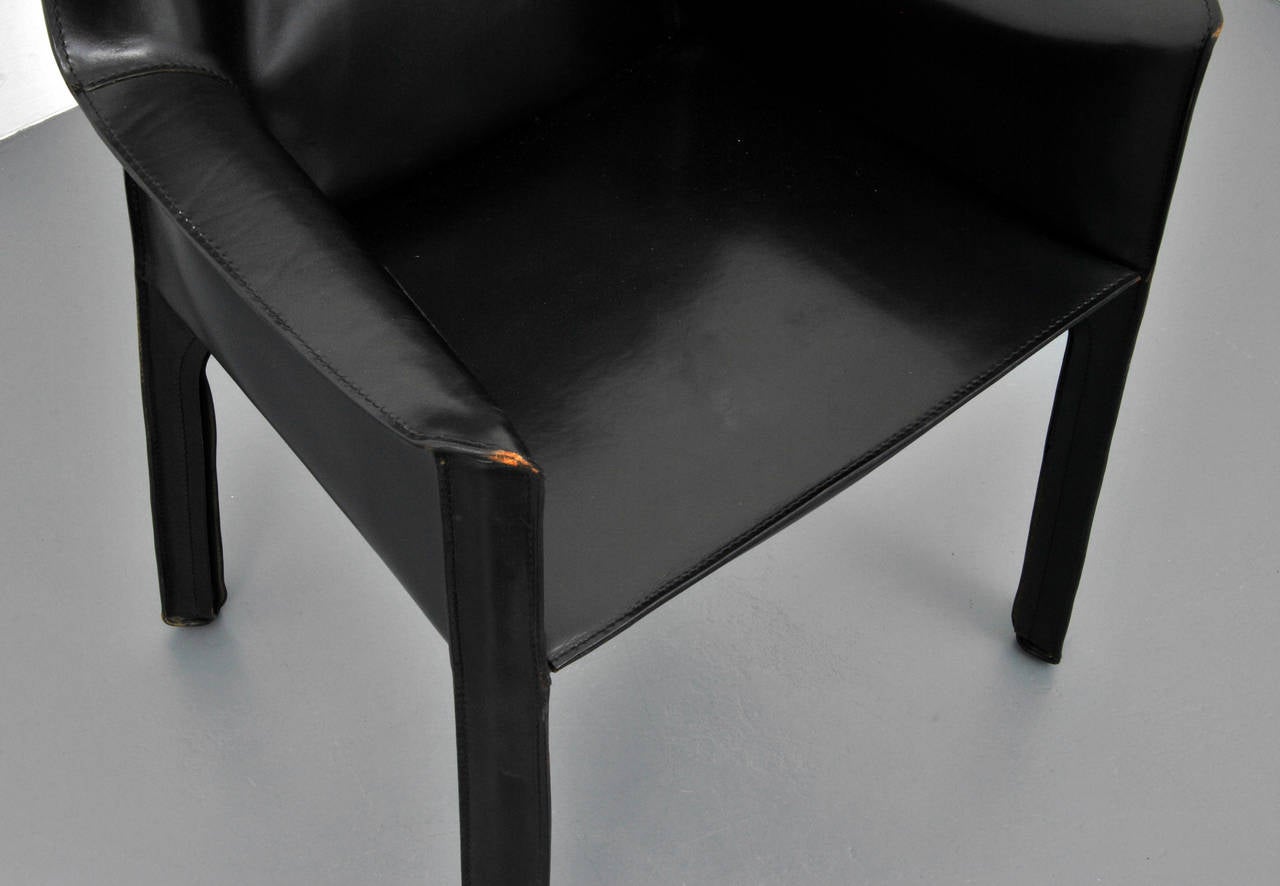 Mario Bellini Leather Chairs and Acerbis International Table 1