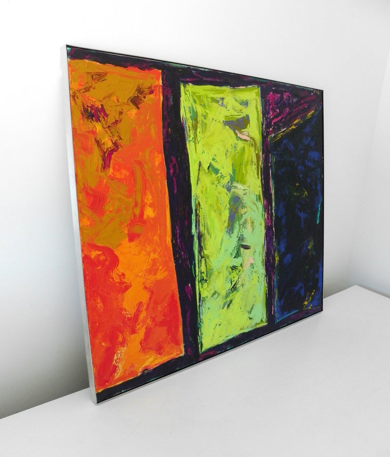 Expressionist Large Palmira Saehrig Abstract Painting For Sale