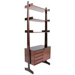 Vittorio Dassi Free Standing Bookcase, circa 1965