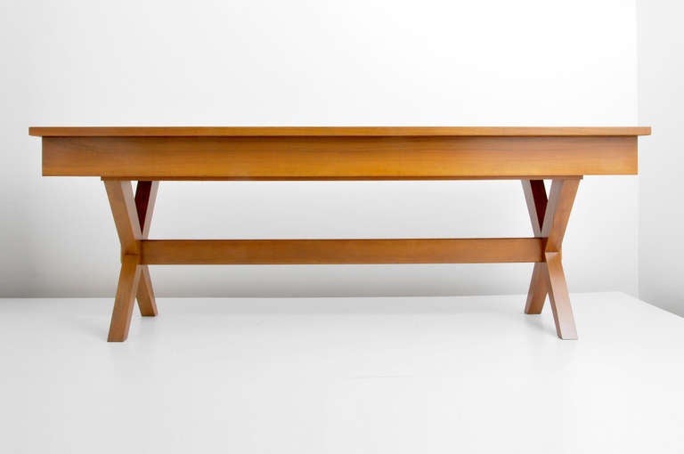 Mid-Century Modern Massive Desk or Console Table, Manner of Gio Ponti For Sale