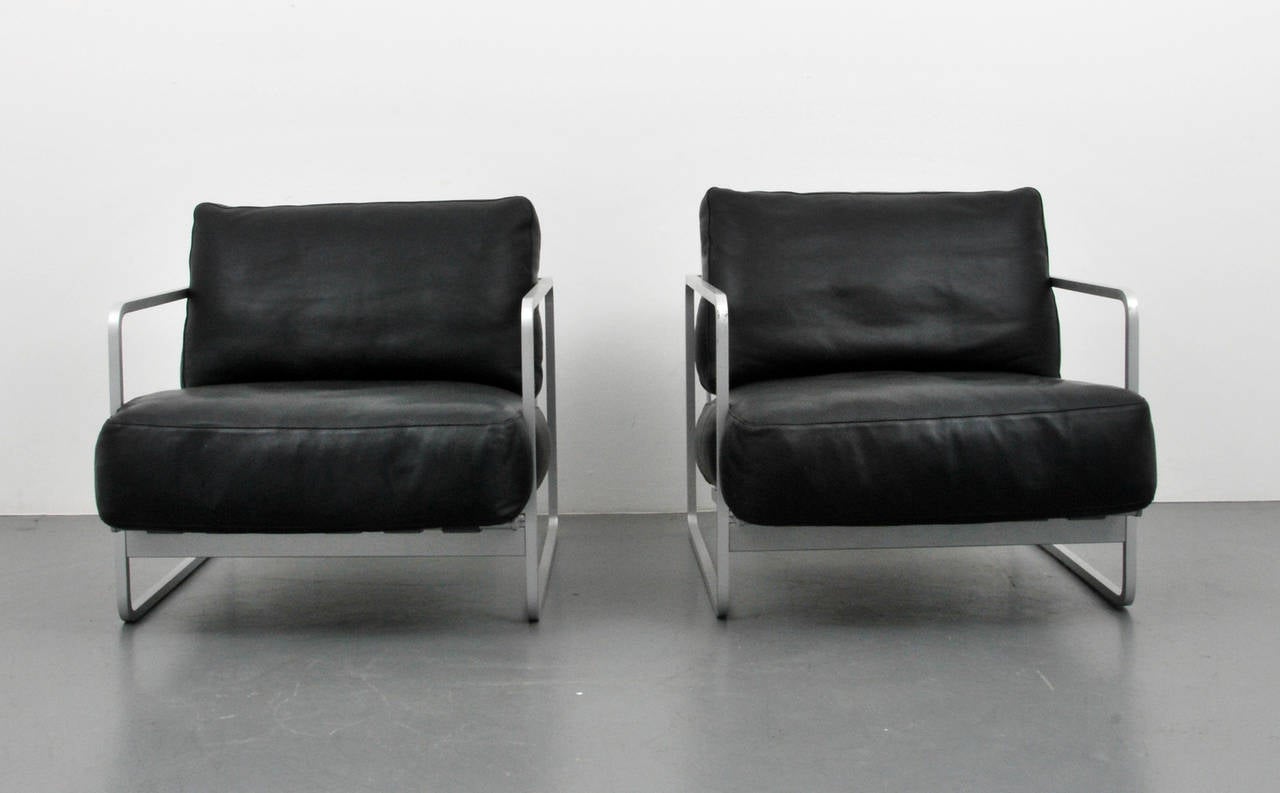 Pair of Alfredo W. Häberli & Christophe Marchand Lounge Chairs In Good Condition In West Palm Beach, FL