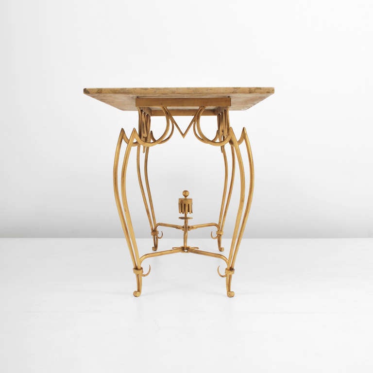 Mid-20th Century Rene Drouet French Console/Sofa Table For Sale