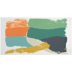 Large Friedel Dzubas Lithograph; 33"h, 72"w