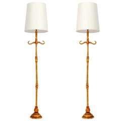 Pair of De Wael for Fondica French Floor Lamps