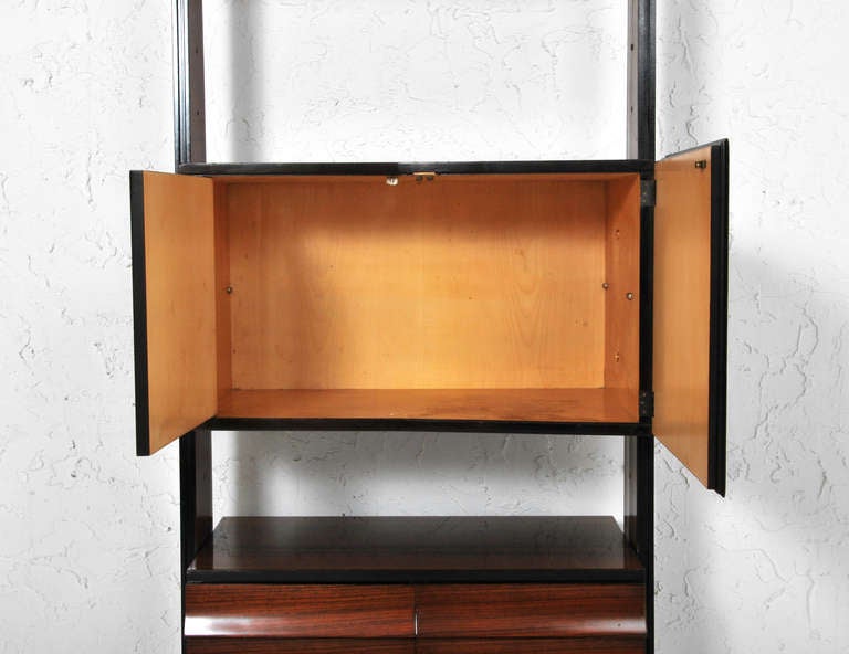 Italian Rosewood Mid-Century Modern Bookcase, Attributed to Vittorio Dassi 1