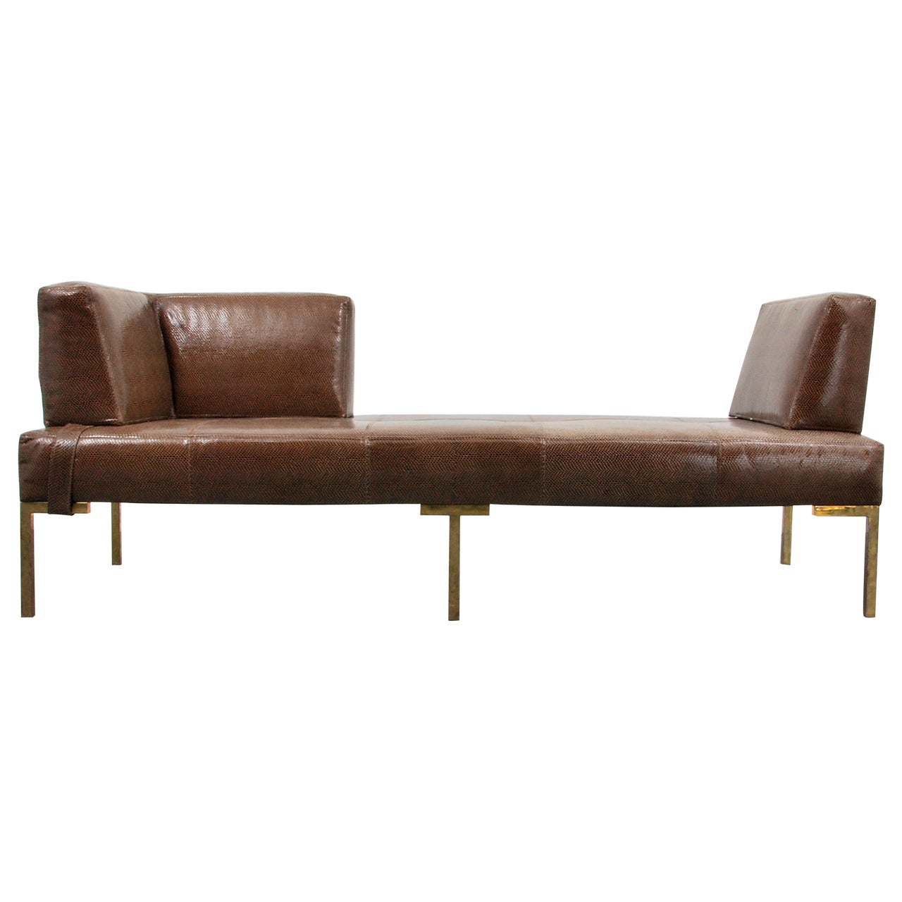 Luigi Gentile Leather Daybeds or Chaise Lounges, Two Available