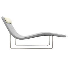 Jeffrey Bernett Leather Chaise Lounge