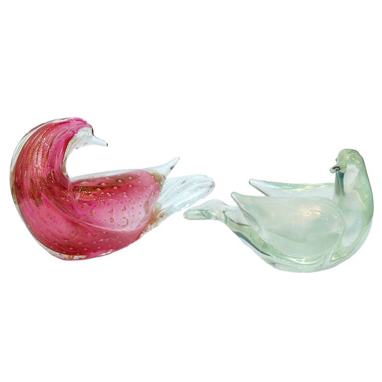 Seguso 
Barovier Bird Figurines, Murano, Italy
