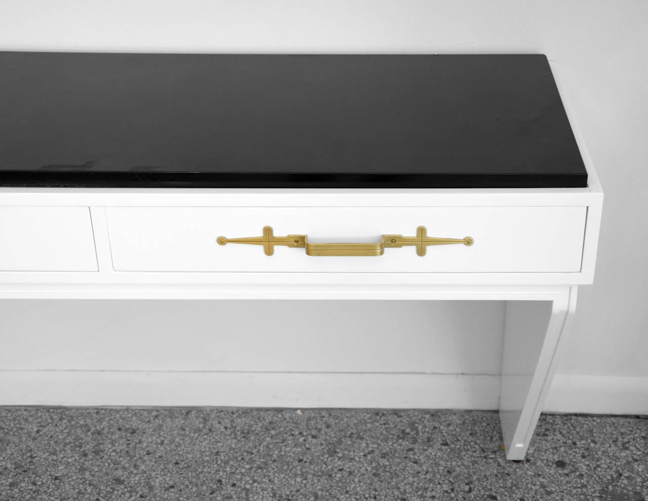 Brass Tommi Parzinger Console Table For Sale