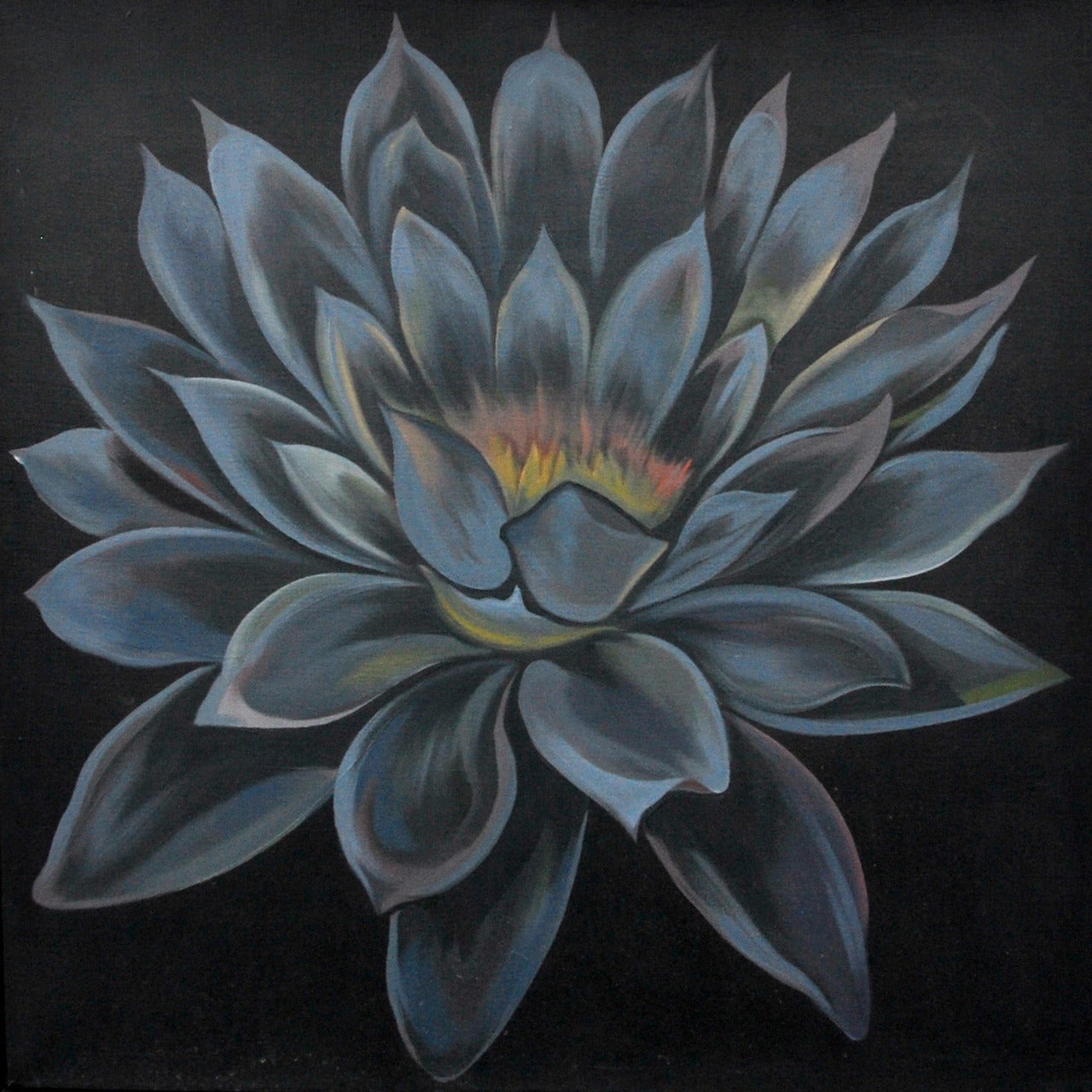 Lowell Nesbitt "Nocturnal Waterlily" Painting, Original Work