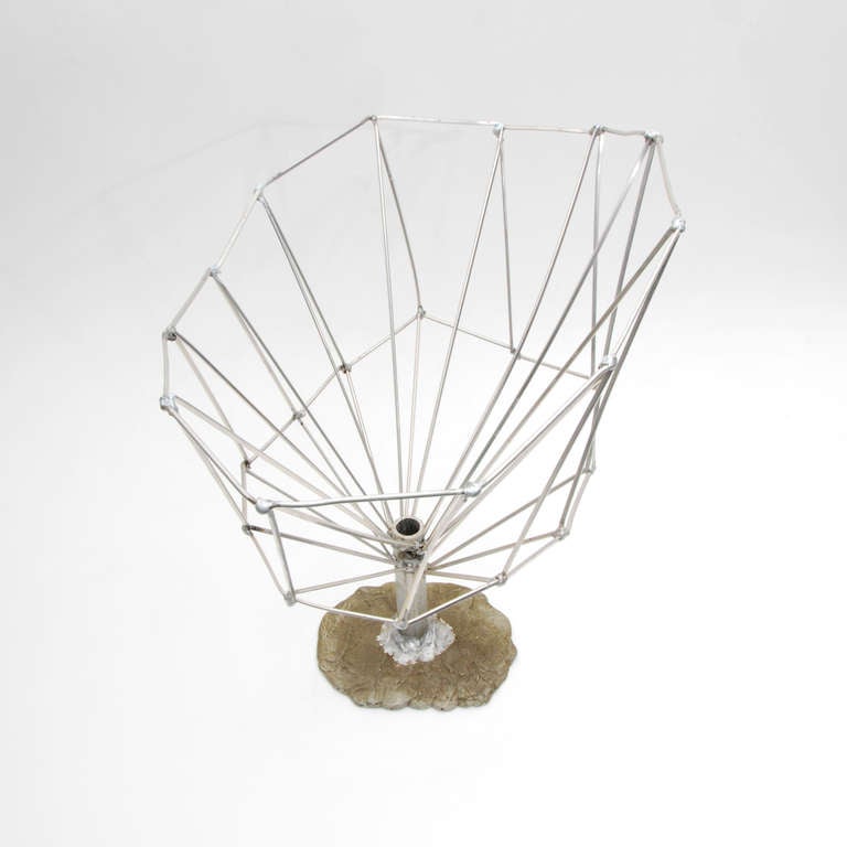 ARTIST: Val Bertoia

MARKINGS: signed

COUNTRY OF ORIGIN & MATERIALS: USA; welded aluminum

ADDITIONAL INFORMATION: Fine  