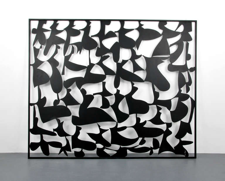 Large Ernest Trova Screen/Divider, 1986, Commissioned Piece, 89.5"h x 108"w