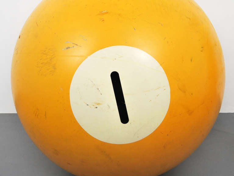 Unknown Large Pop Art Billiard Ball and Cue Stick Sculpture