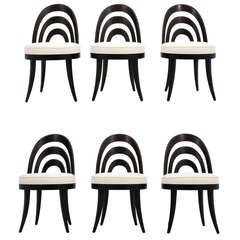 Harvey Probber Dining Chairs, Set of Six