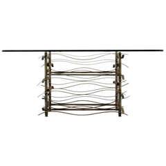 Silas Seandel Dining or Console Table, 1982, Sculptural Form