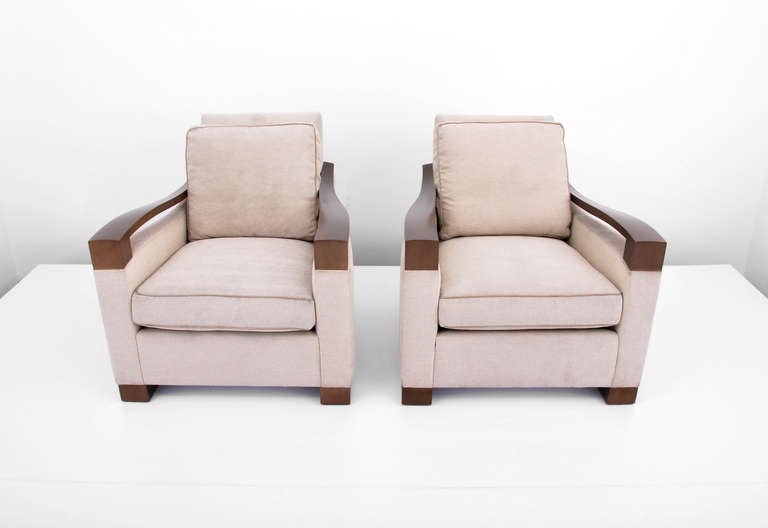 American Pair of Donghia Club/Lounge Chairs