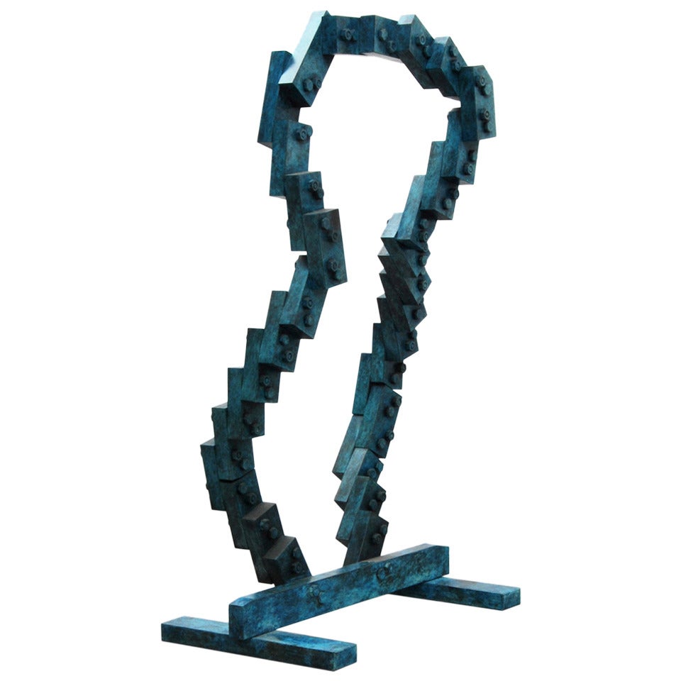 Large Larry Mohr "Nancee" Abstract Bronze Sculpture, 1994 For Sale