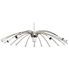 Large Italian Chandelier or Ceiling Light in the Manner of Stilnovo, circa 1965