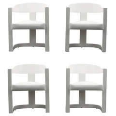 Karl Springer "Onassis" Armchairs/Dining Chairs, Set of Four 8