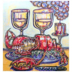 Large Lobster Painting by Matt Godwin