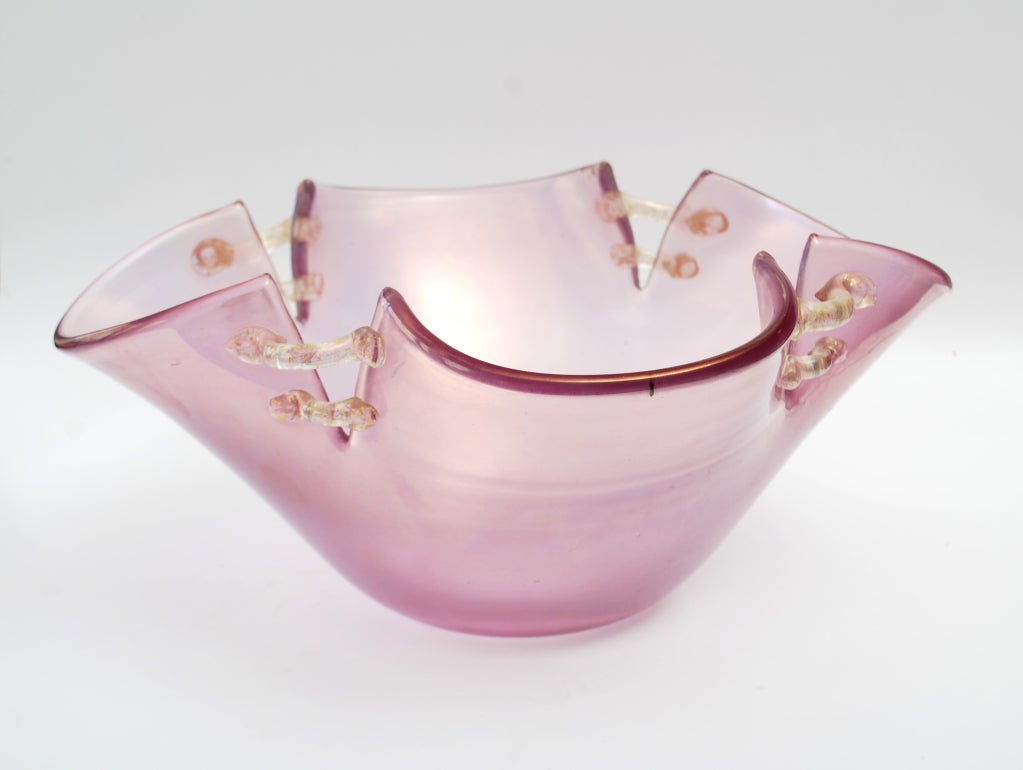 Large center bowl by Barovier & Toso, Murano, Italy. *Notes: There is no sales tax on this item if it is being shipped out of the state of Florida (Objects20c/Objects In The Loft will need a copy of the shipping document). Please feel free to e-mail
