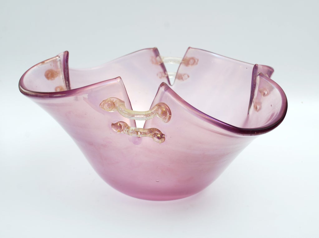 Blown Glass Large Center Bowl by Barovier & Toso