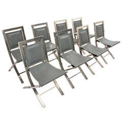 Rare Gabriella Crespi Chairs, Set of 8