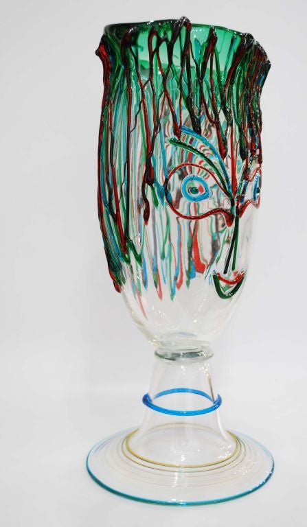 Blown Glass Monumental Luigi Mellara Vase