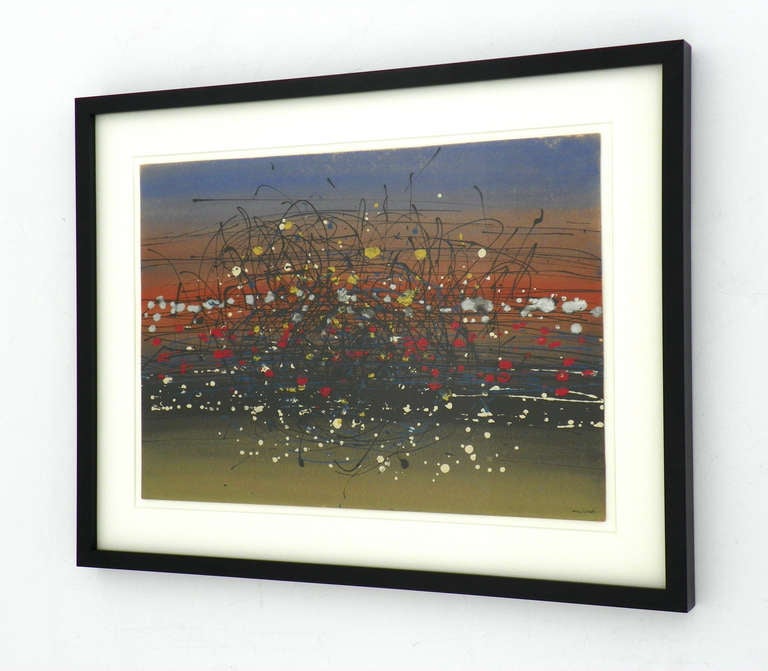 ARTIST: Tancredi (1927 - 1964)

MARKINGS: signed

COUNTRY OF ORIGIN & MATERIALS: Italy; paper

ADDITIONAL INFORMATION: Abstract painting by Tancredi (1927 - 1964). This abstract work was acquired from the collection of Raffaele Ravaioli.