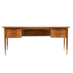 French Cerused Oak Desk in the Manner of Arbus
