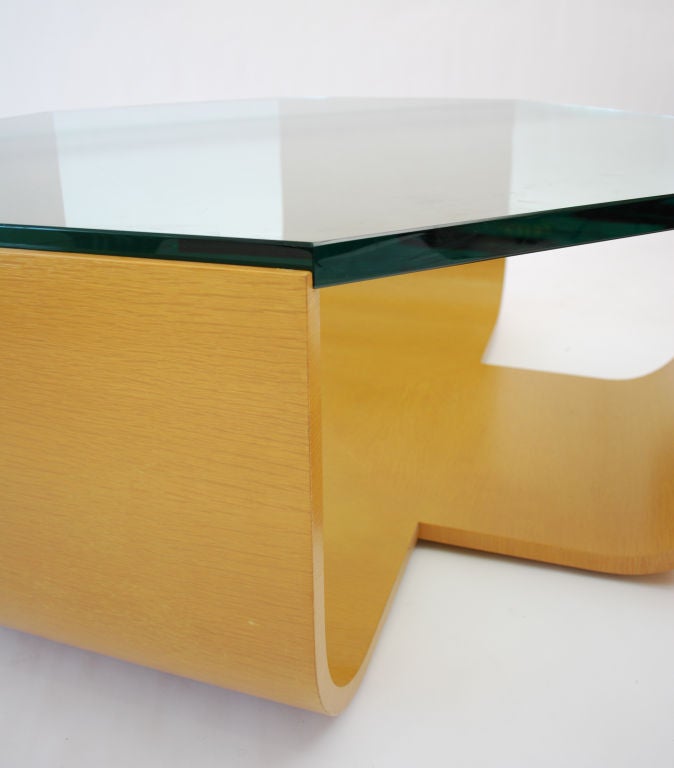 Glass Large Cocktail Table Designed by Jay Spectre