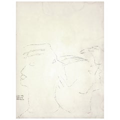 Original Dancer Ink Drawing by Andy Warhol