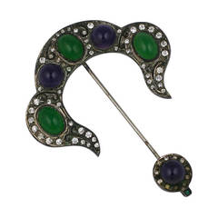 Art Deco Paste Jabot 7