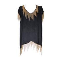 Camicetta Art Deco con bordi in rete