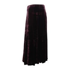 Brunello Cucinelli Brown Velvet Long Skirt