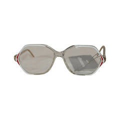 Mannequin White & Clear Lucite with Red & Micro Rhinestones Accent Glasses 5