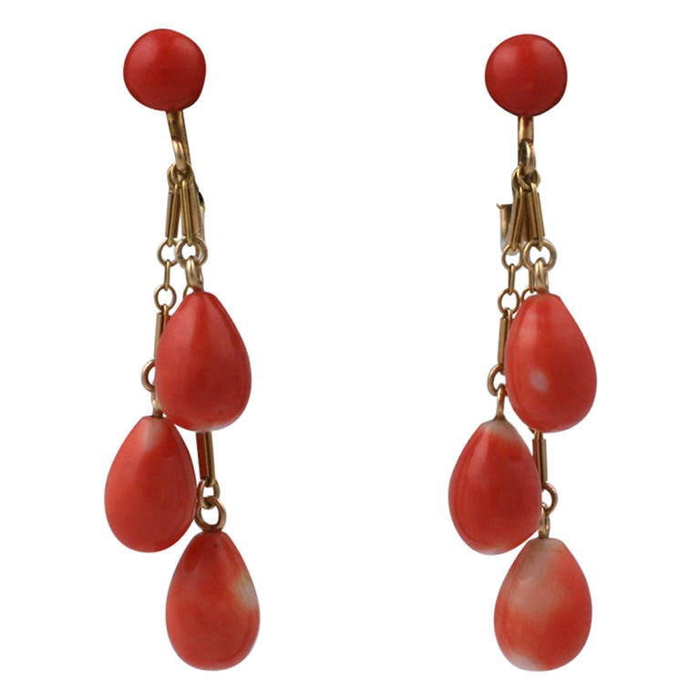 Coral Earrings