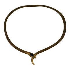 Art Deco Mesh Snake Necklace