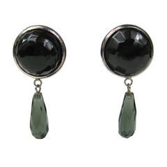 Dominique Aurientis Sterling Silver Faceted Glass Earrings 6