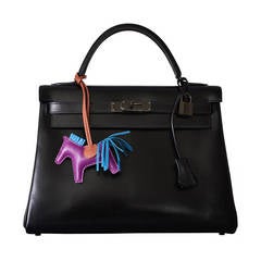 CELEBS FAVE LIMITED PRODUCTION HERMES KELLY SO BLACK BOX KELLY 32cm