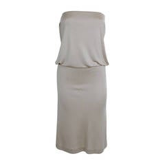 Tom Ford for Gucci Nude Jersey Strapless Cocktail Dress