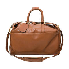Gucci Cognac Duffel Traveling Bag